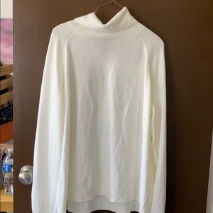 White long sleeve turtle neck